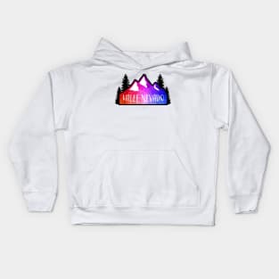 Geometric Colorful Mountain Valle Nevado, Chile Kids Hoodie